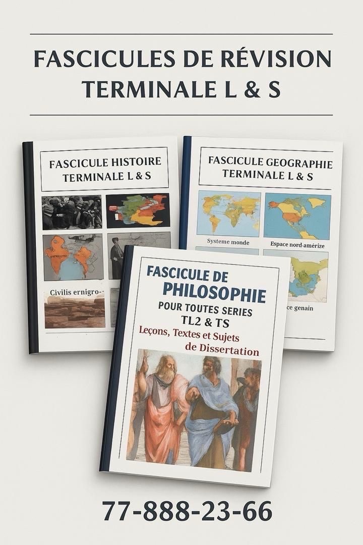3 Fascicules Hist/Géo/Philo
